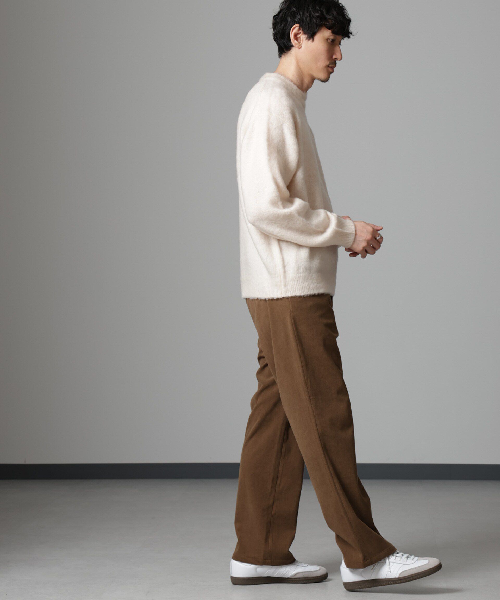 nano･universe「モヘヤブレンド起毛クルーネックニット」|ニット・セーター|