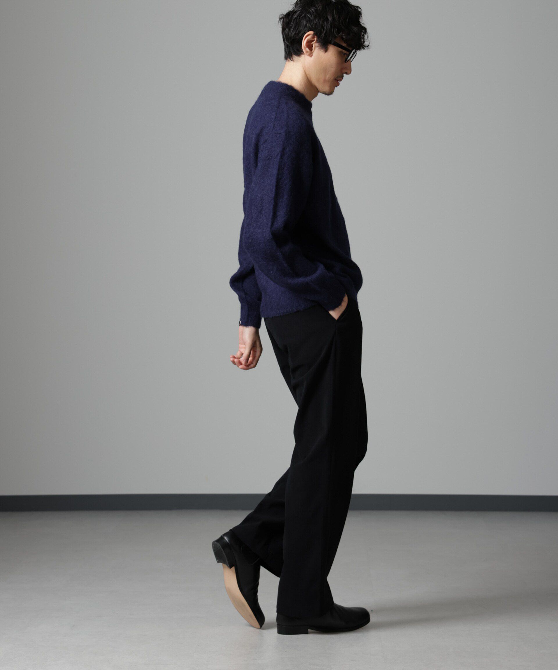 nano･universe「モヘヤブレンド起毛クルーネックニット」|ニット・セーター|