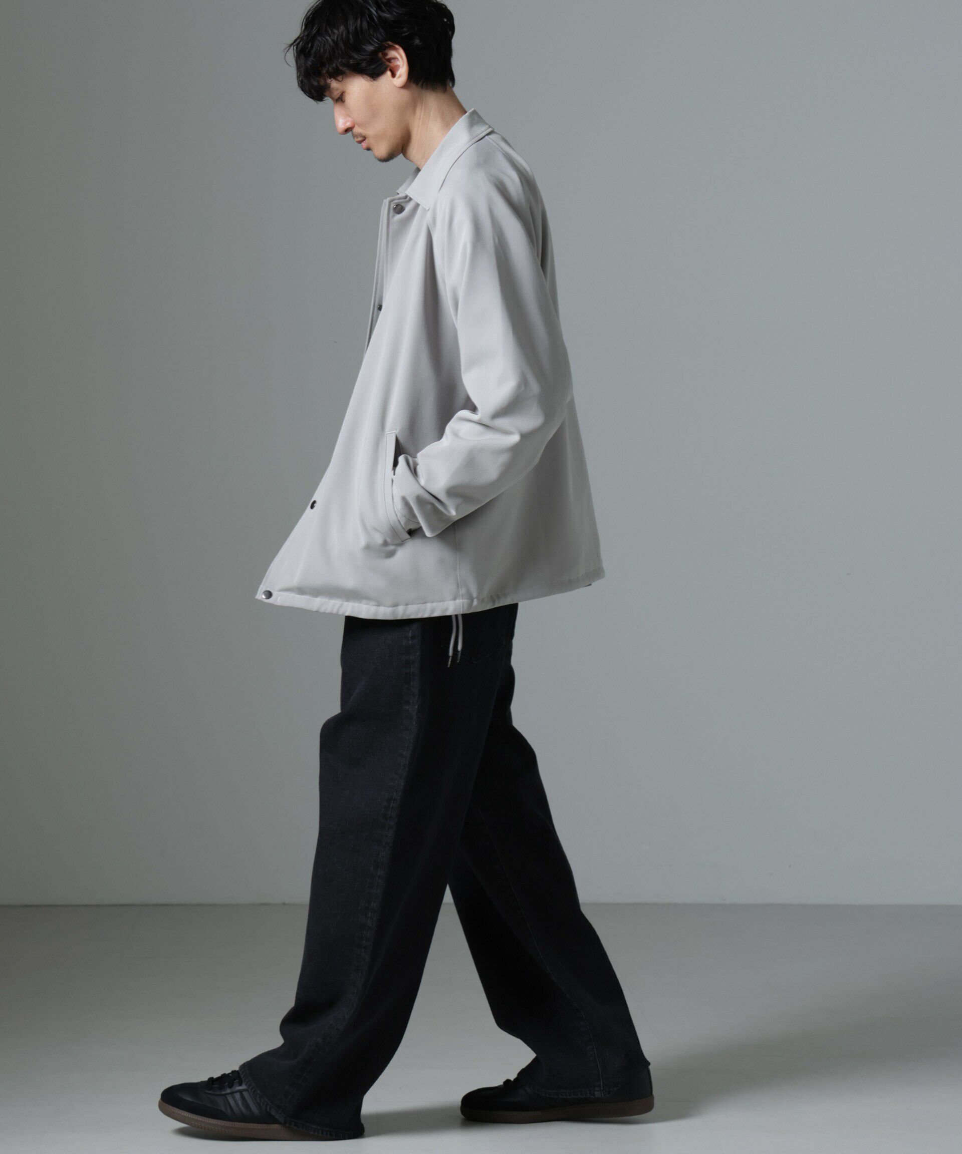 nano･universe「イタリアンドットリラックスコーチジャケット」|ブルゾン・スタジャン|