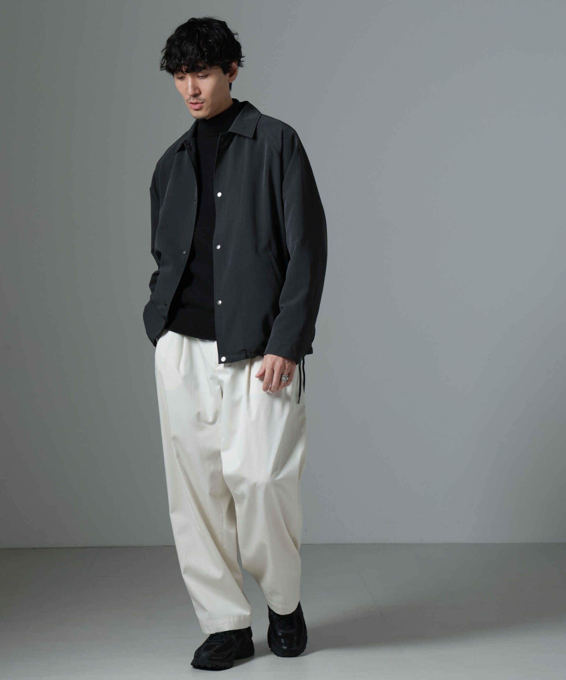 nano･universe「イタリアンドットリラックスコーチジャケット」|ブルゾン・スタジャン|