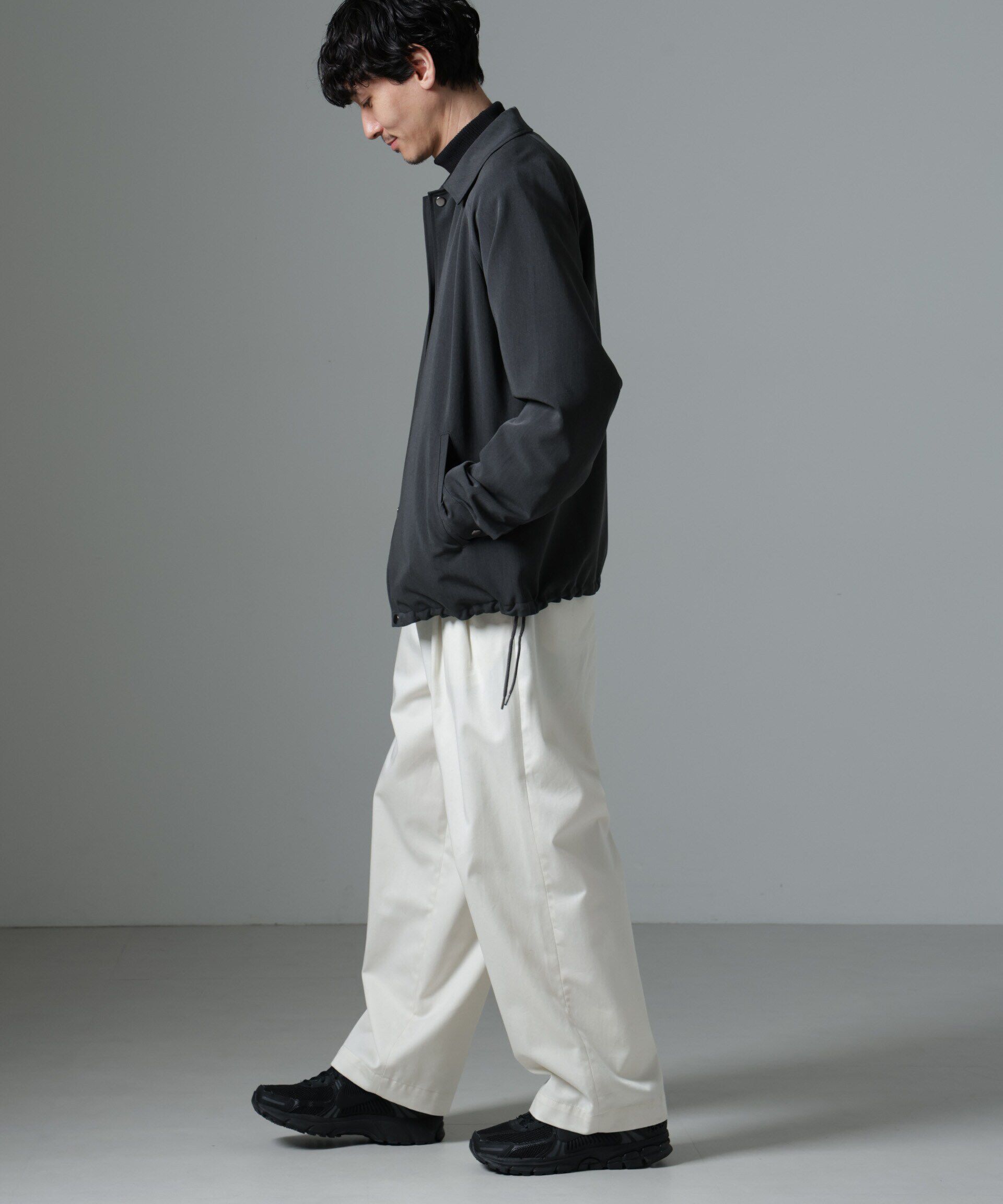 nano･universe「イタリアンドットリラックスコーチジャケット」|ブルゾン・スタジャン|