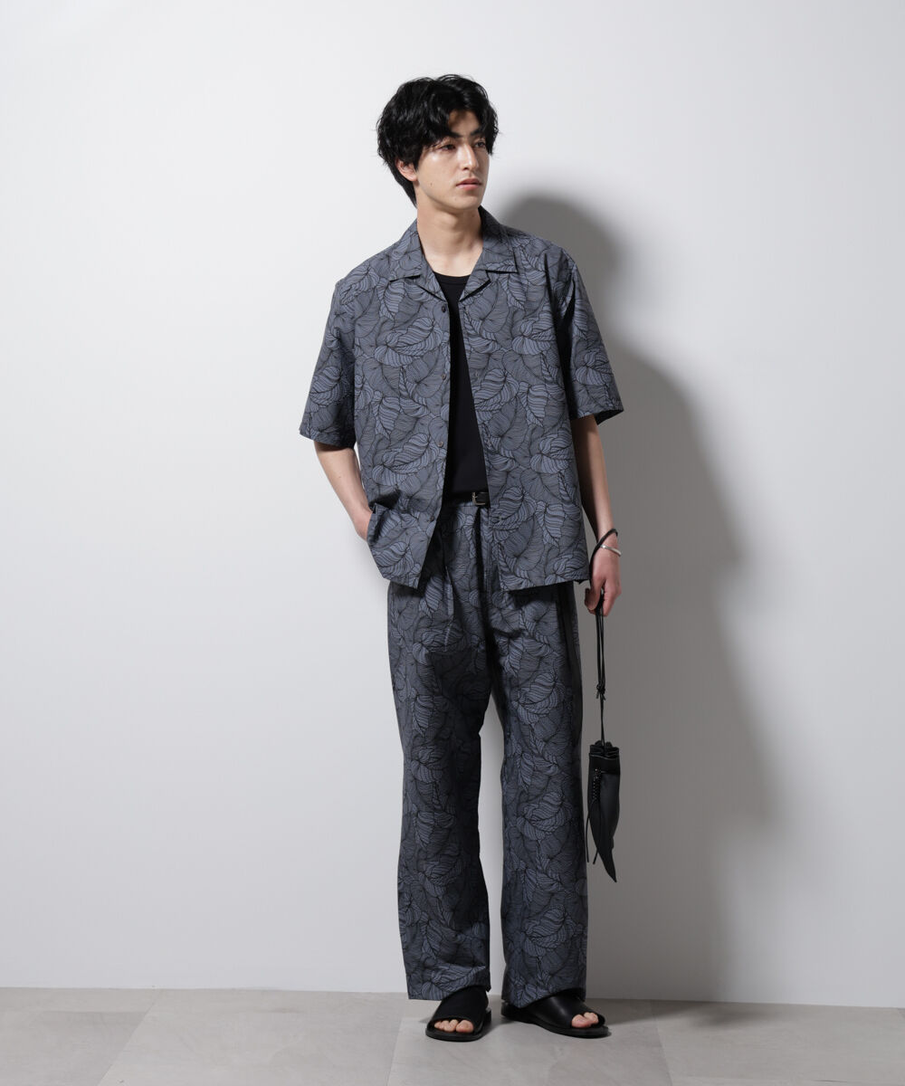 nano･universe「ボタニカルパターンサッカーイージーパンツ(セットアップ可)」|チノ|