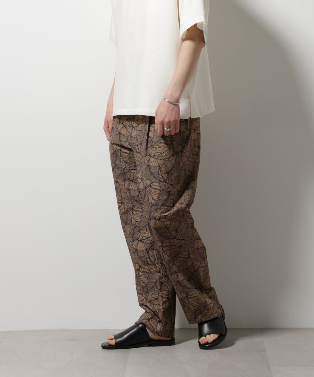 nano･universe「ボタニカルパターンサッカーイージーパンツ(セットアップ可)」|チノ|