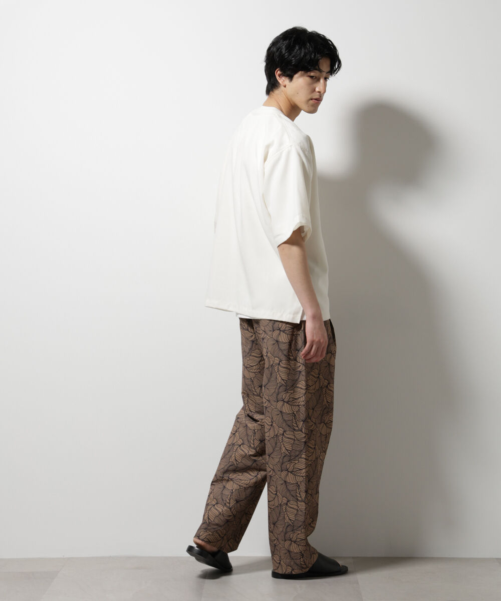 nano･universe「ボタニカルパターンサッカーイージーパンツ(セットアップ可)」|チノ|