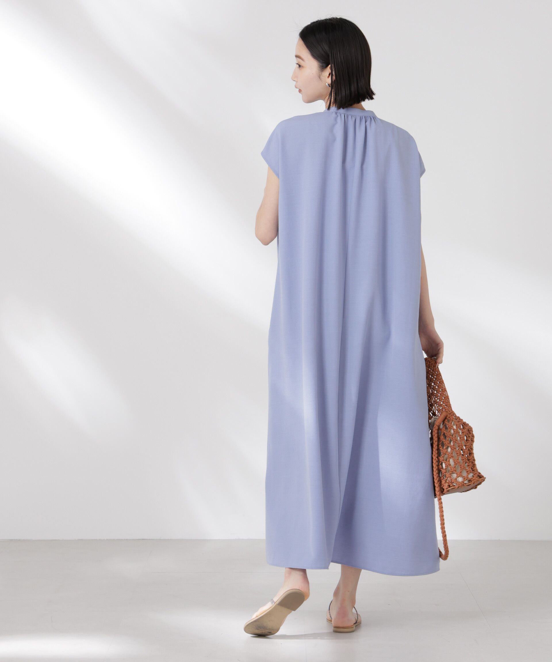 nano･universe「ギャザーショルダーフレアワンピース」|ワンピース|