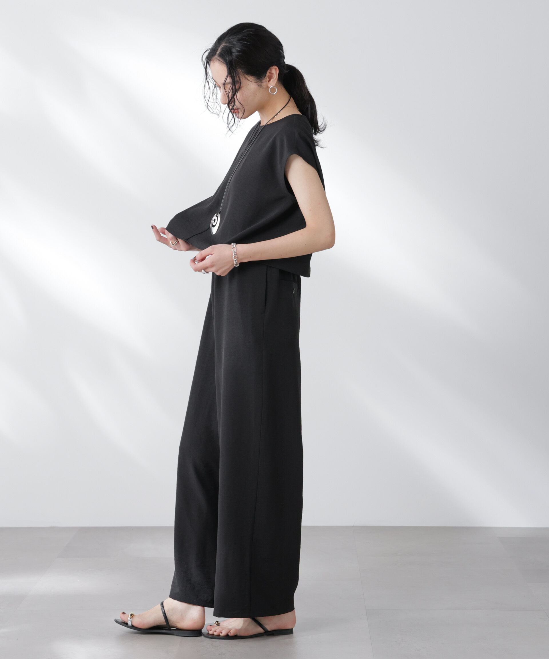 nano･universe「フレンチスリーブオールインワン」|ワンピース|