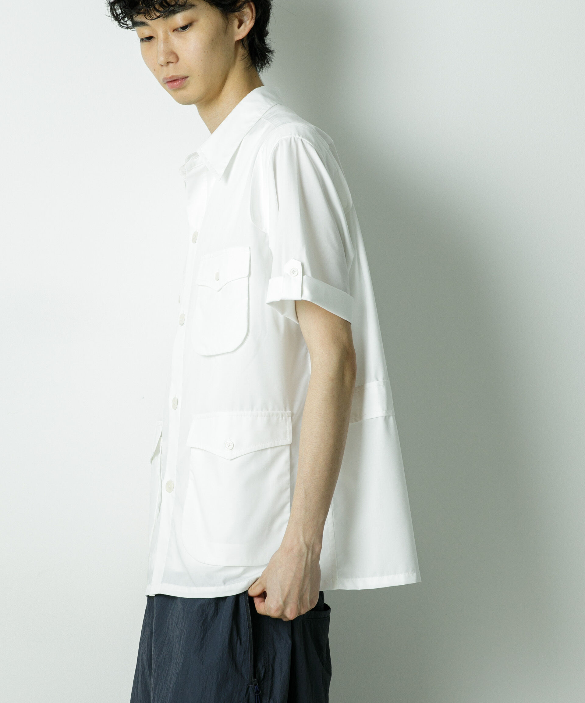 nano･universe「｢HOTEL PALACE｣TRポプリンサファリシャツ」|シャツ・ブラウス|