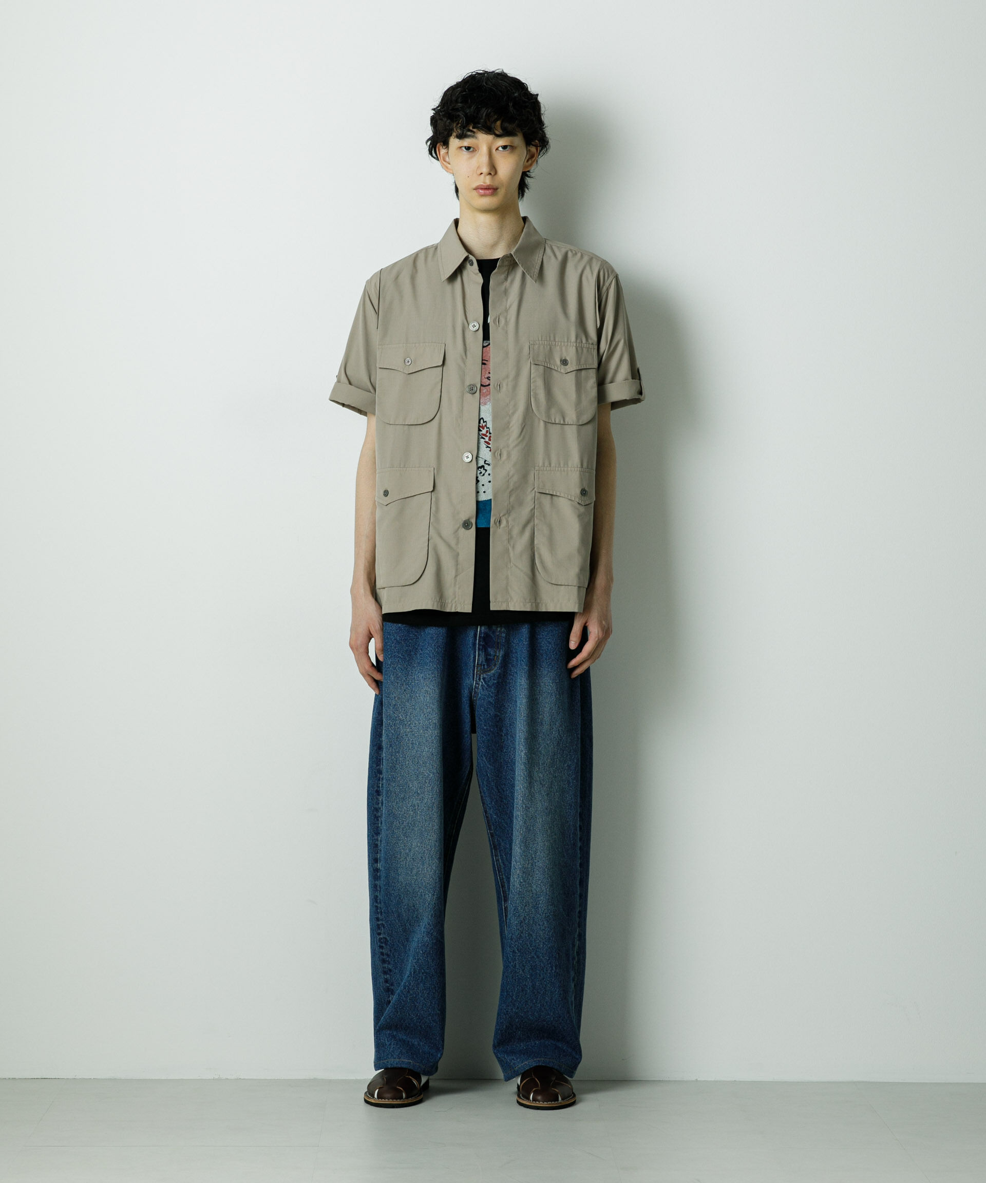 nano･universe「｢HOTEL PALACE｣TRポプリンサファリシャツ」|シャツ・ブラウス|