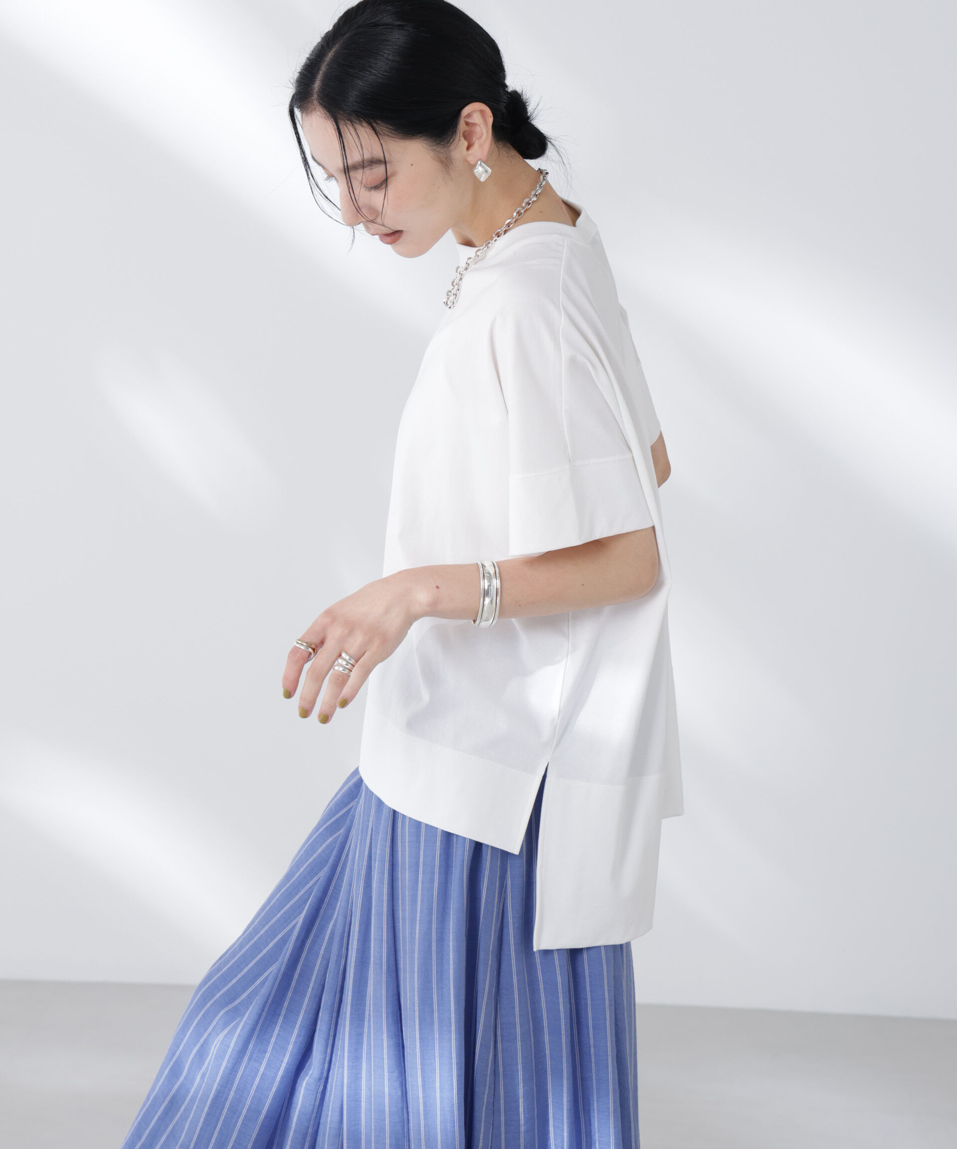 nano･universe「NANOFINE強撚コットンワイドTシャツ」|Tシャツ・カットソー|