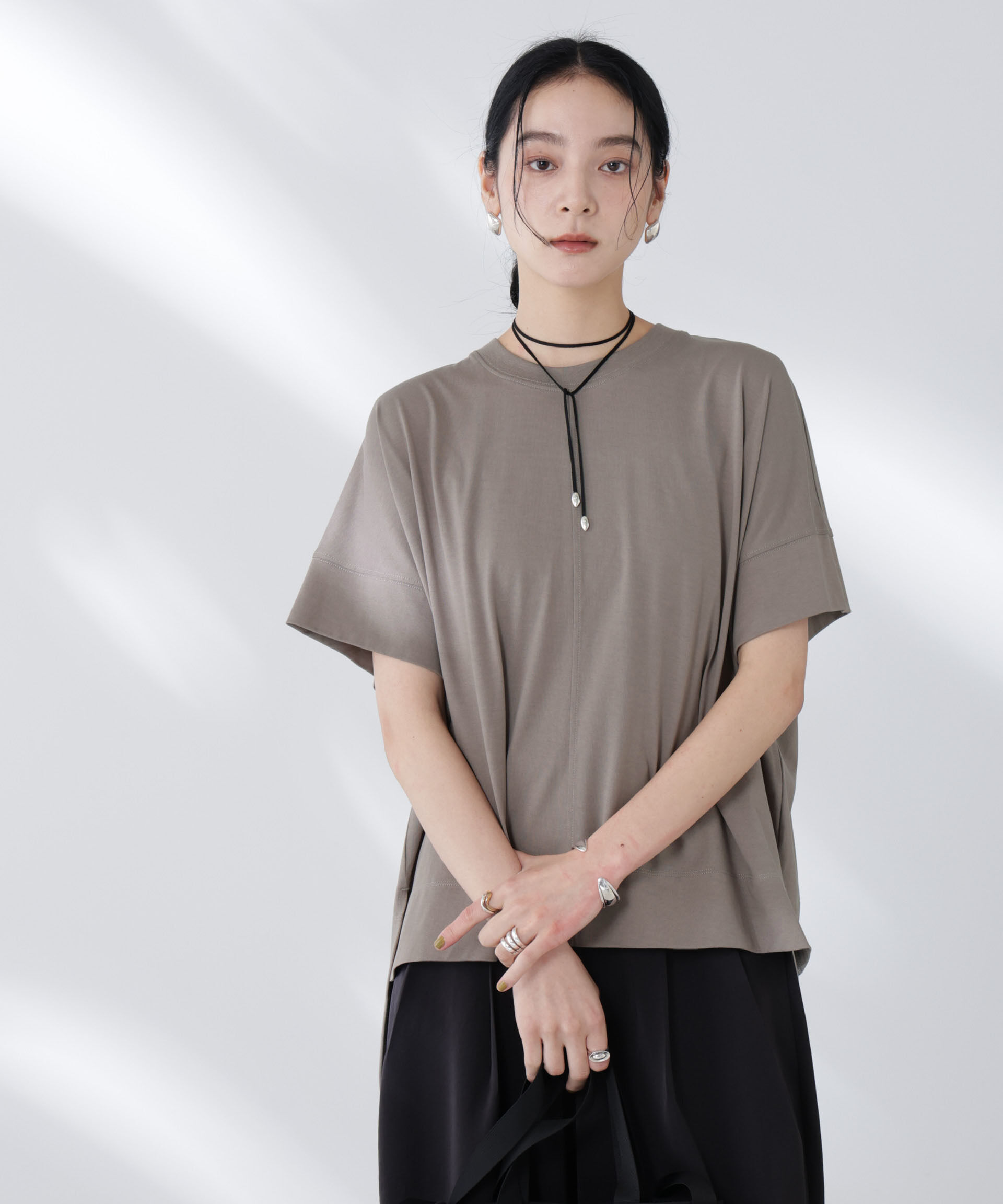 nano･universe「NANOFINE強撚コットンワイドTシャツ」|Tシャツ・カットソー|