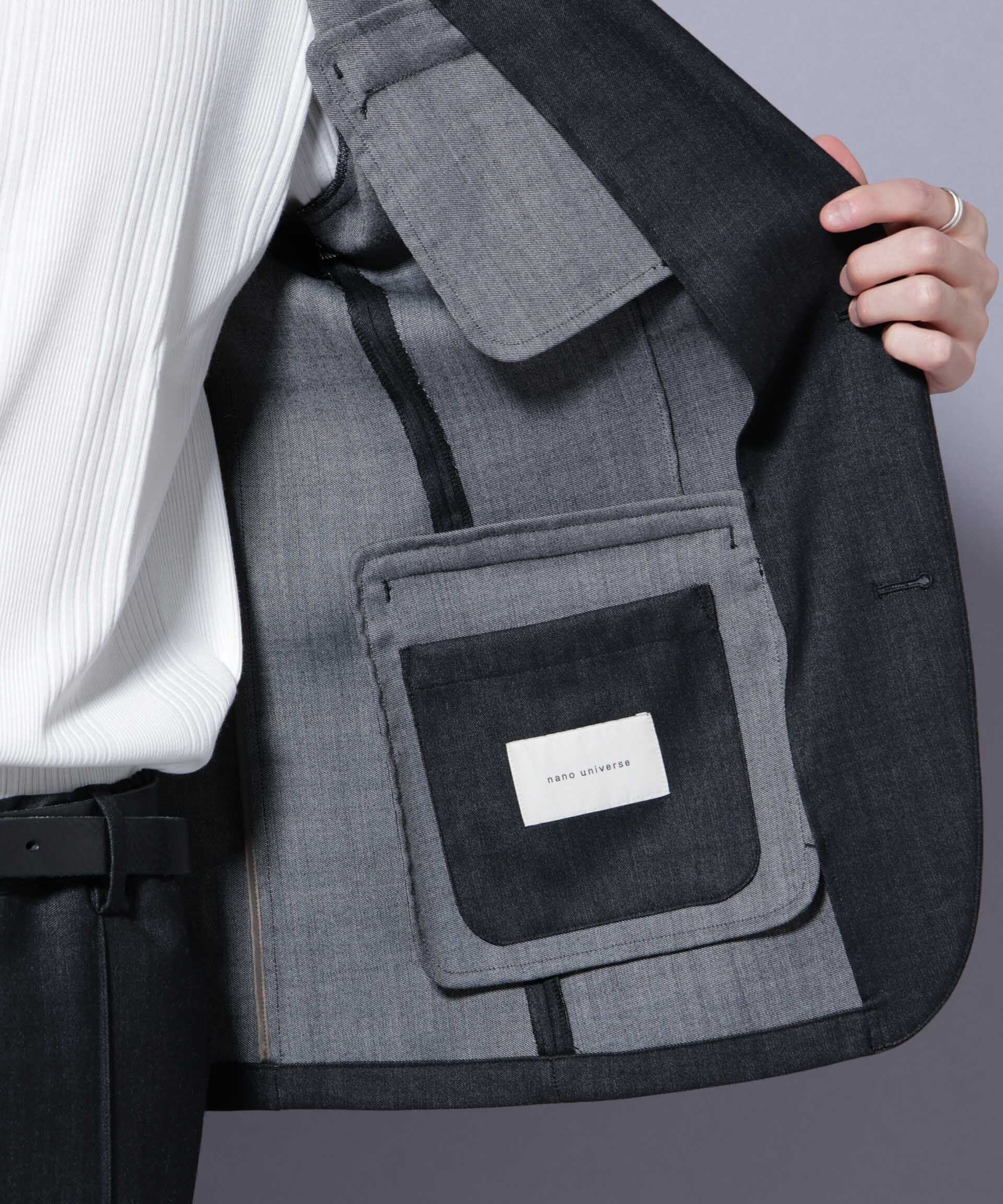 nano･universe「「N JACKET PREMIUM」ウールデニムジャケット/STRETCH(セットアップ可)」|スーツ|