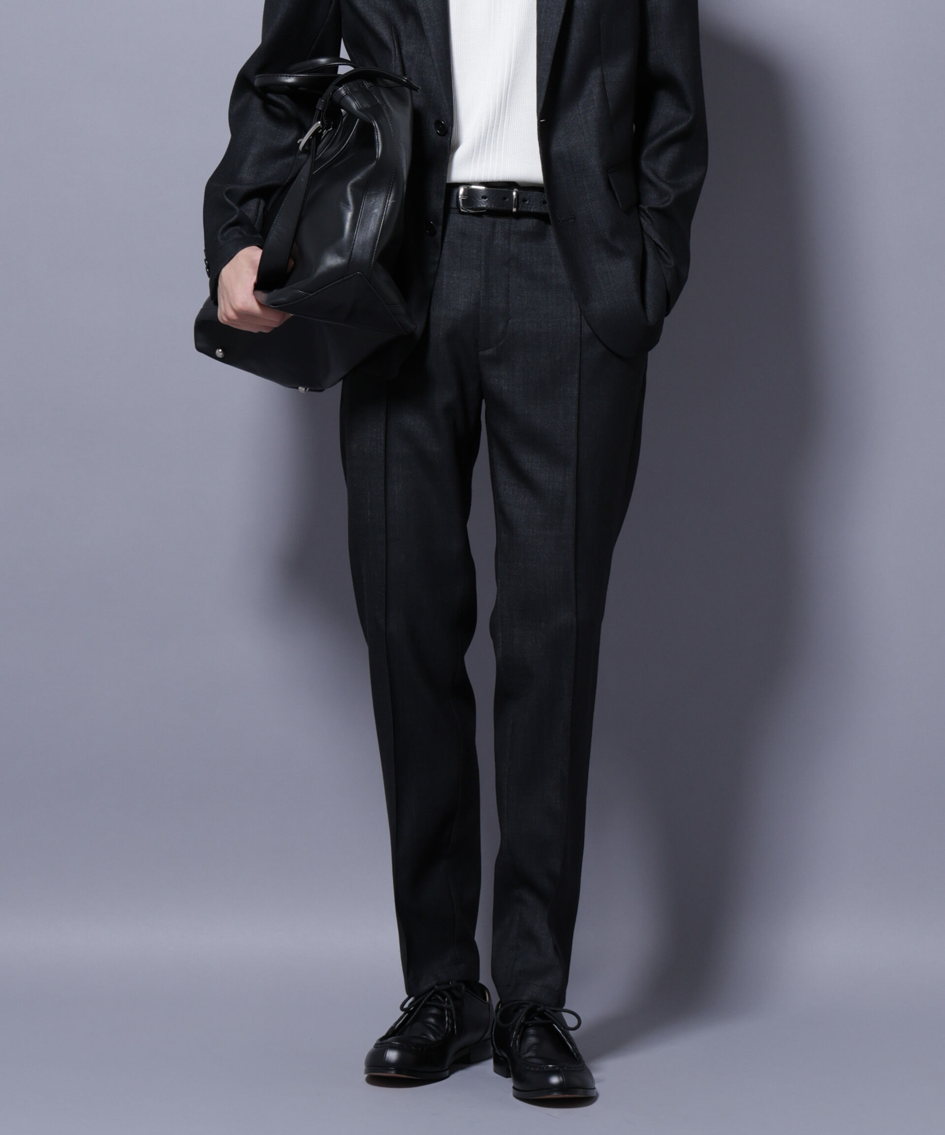 nano･universe「「N TROUSERS PREMIUM」ウールデニムパンツ/STRETCH(セットアップ可)」|スーツ|ブラック