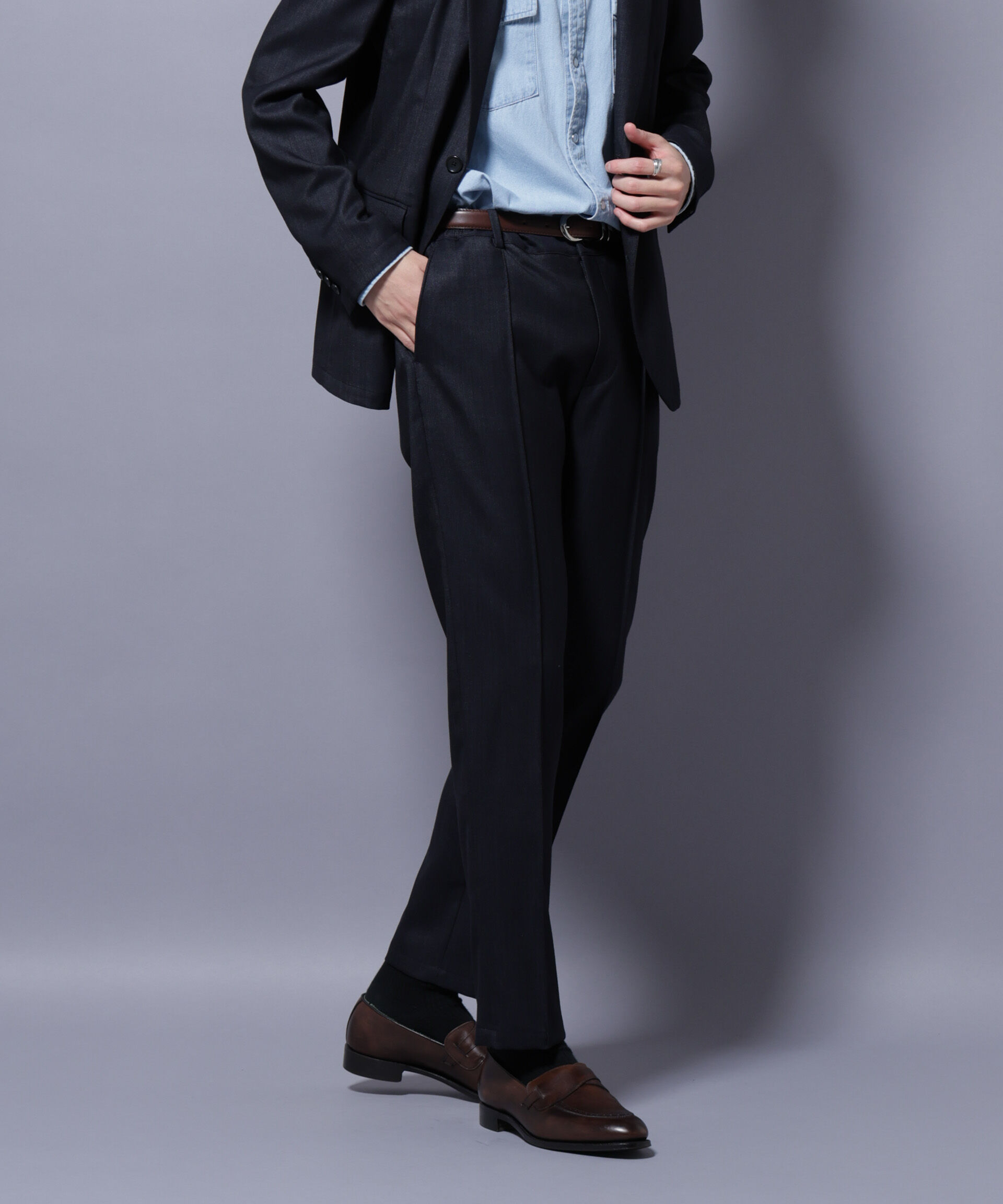 nano･universe「「N TROUSERS PREMIUM」ウールデニムパンツ/STRETCH(セットアップ可)」|スーツ|