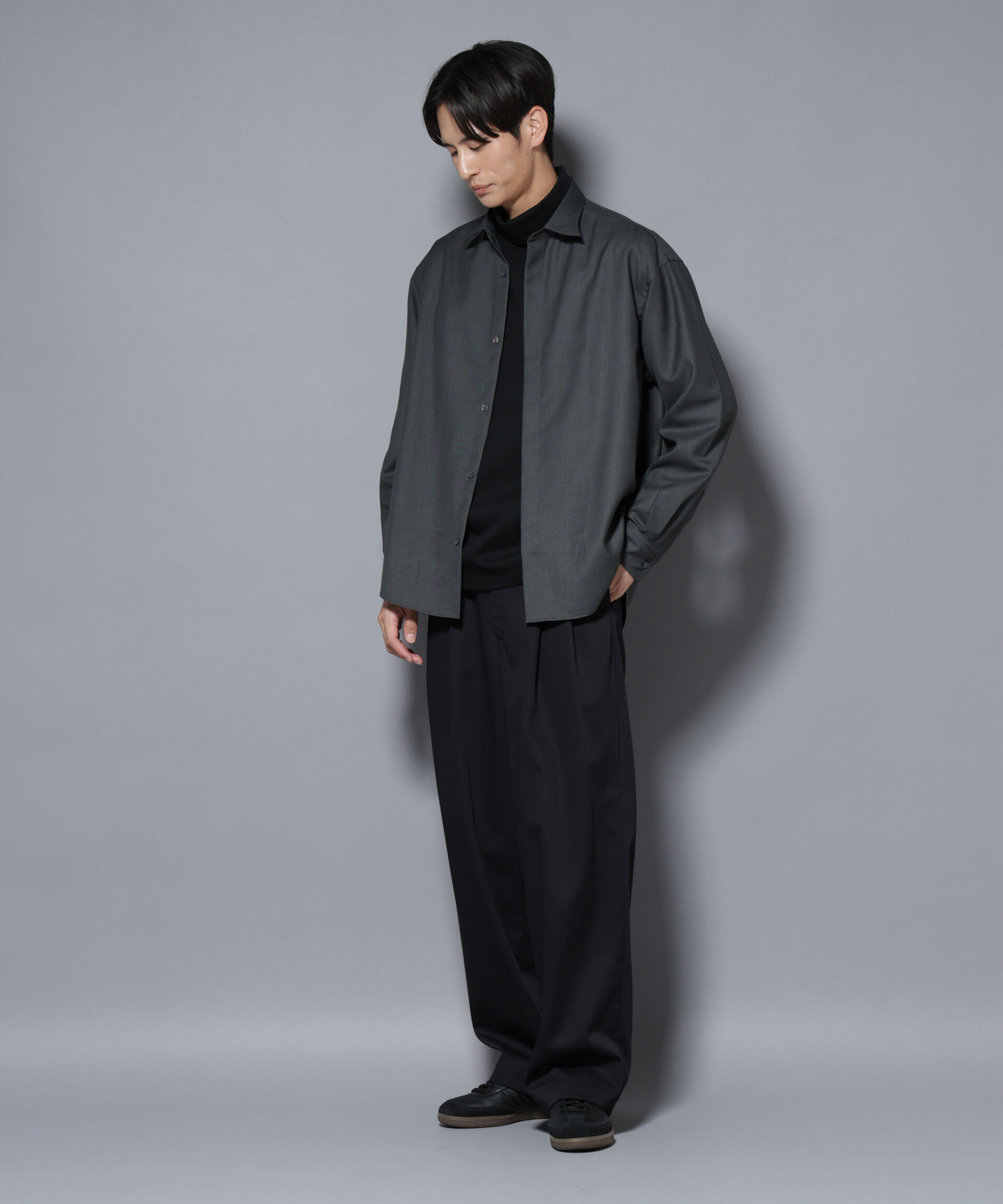 nano･universe「｢Gavante｣ ドライギャバレギュラーカラーシャツ」|シャツ・ブラウス|