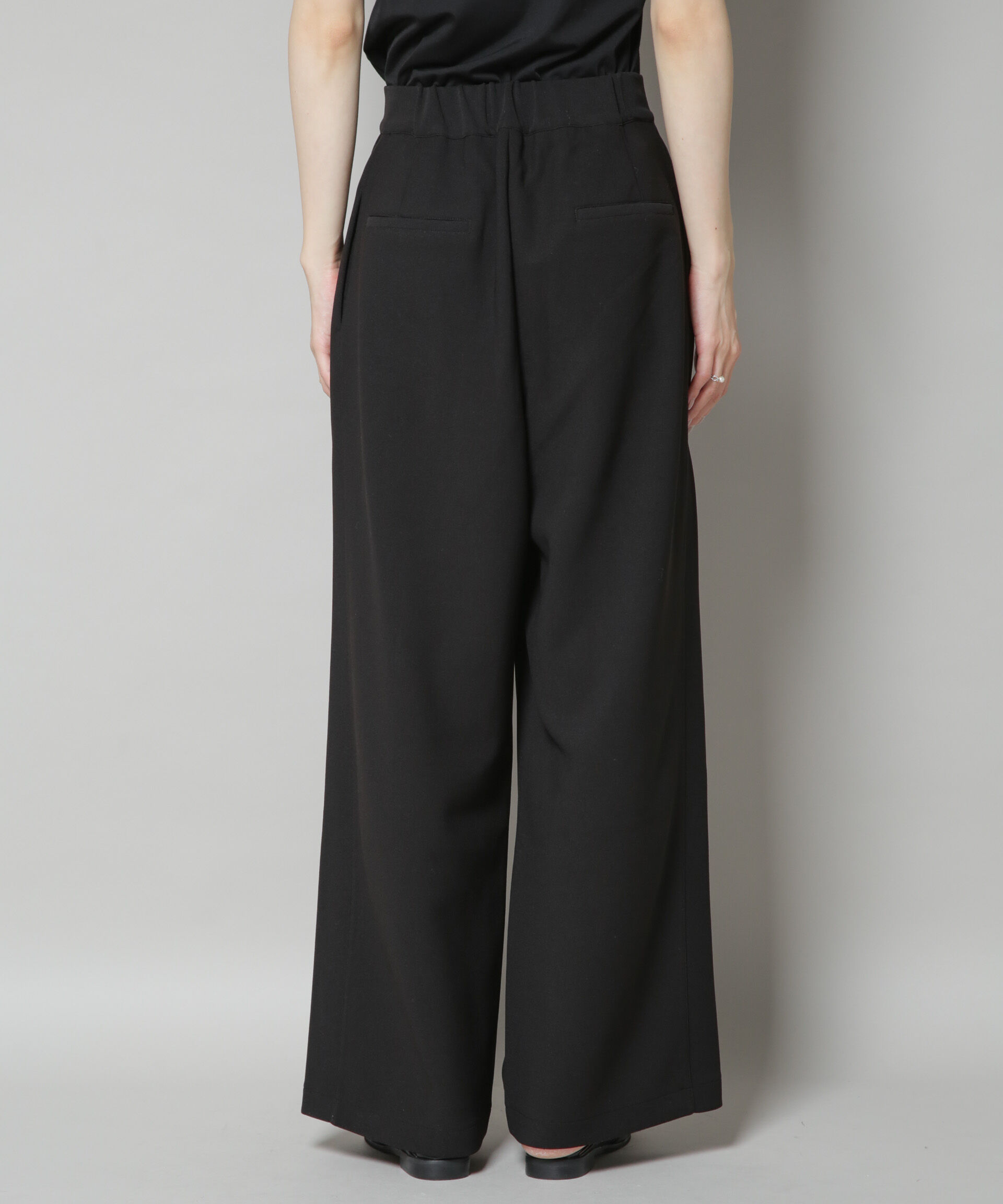 nano･universe「サイドタックカットジョーゼットパンツ」|チノ|