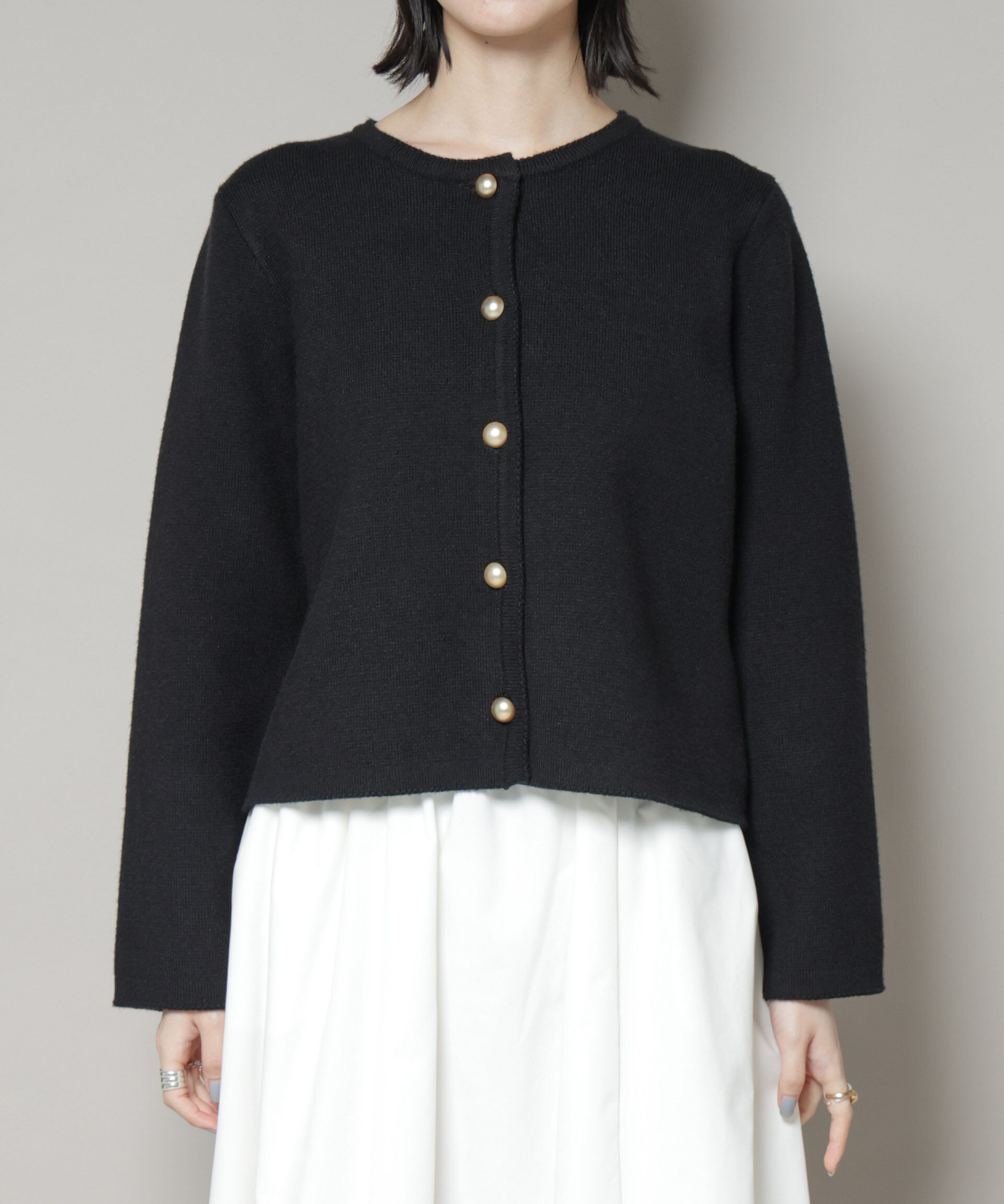 nano･universe「ミラノリブニットジャケット」|ニット・セーター|