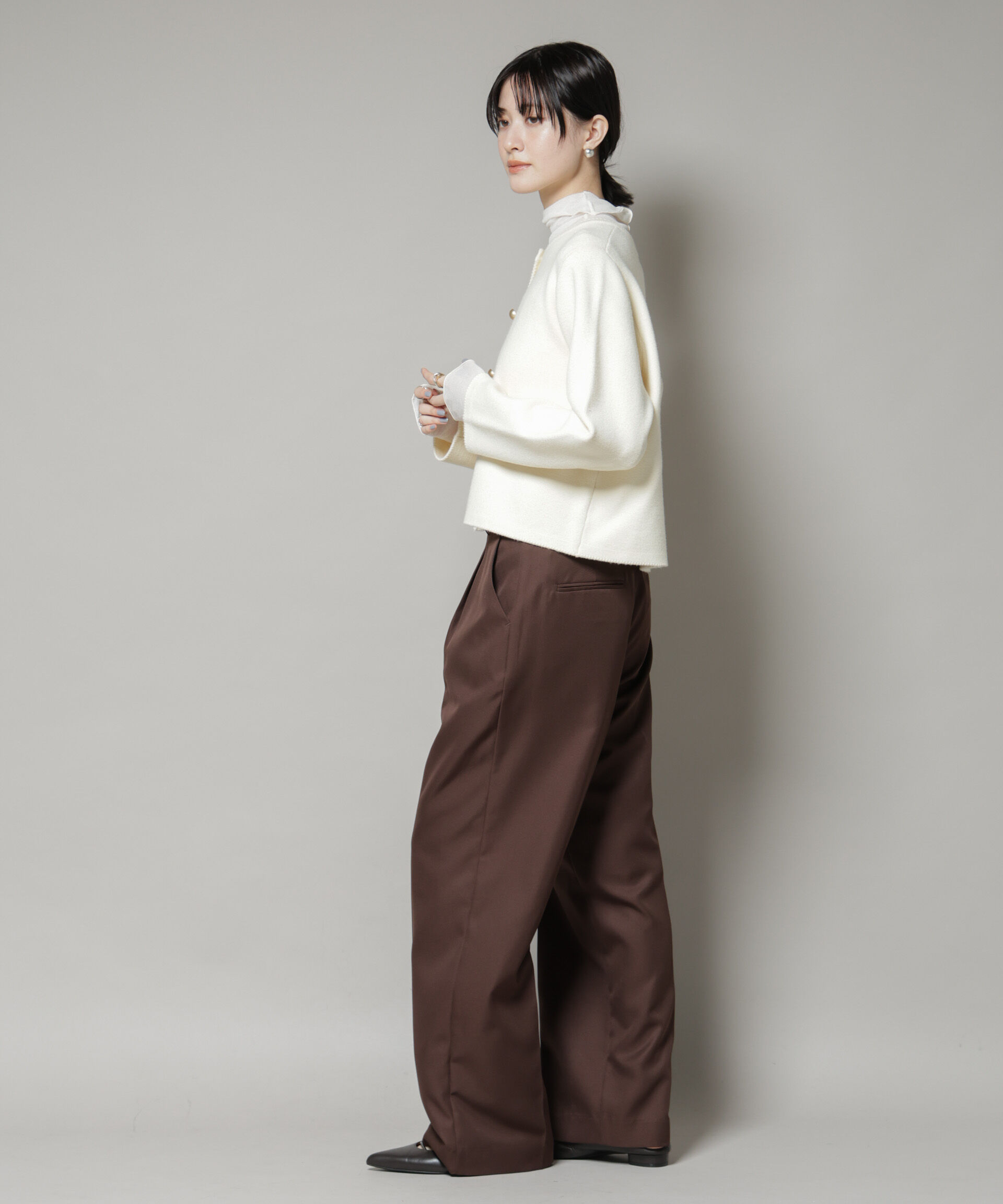 nano･universe「ミラノリブニットジャケット」|ニット・セーター|