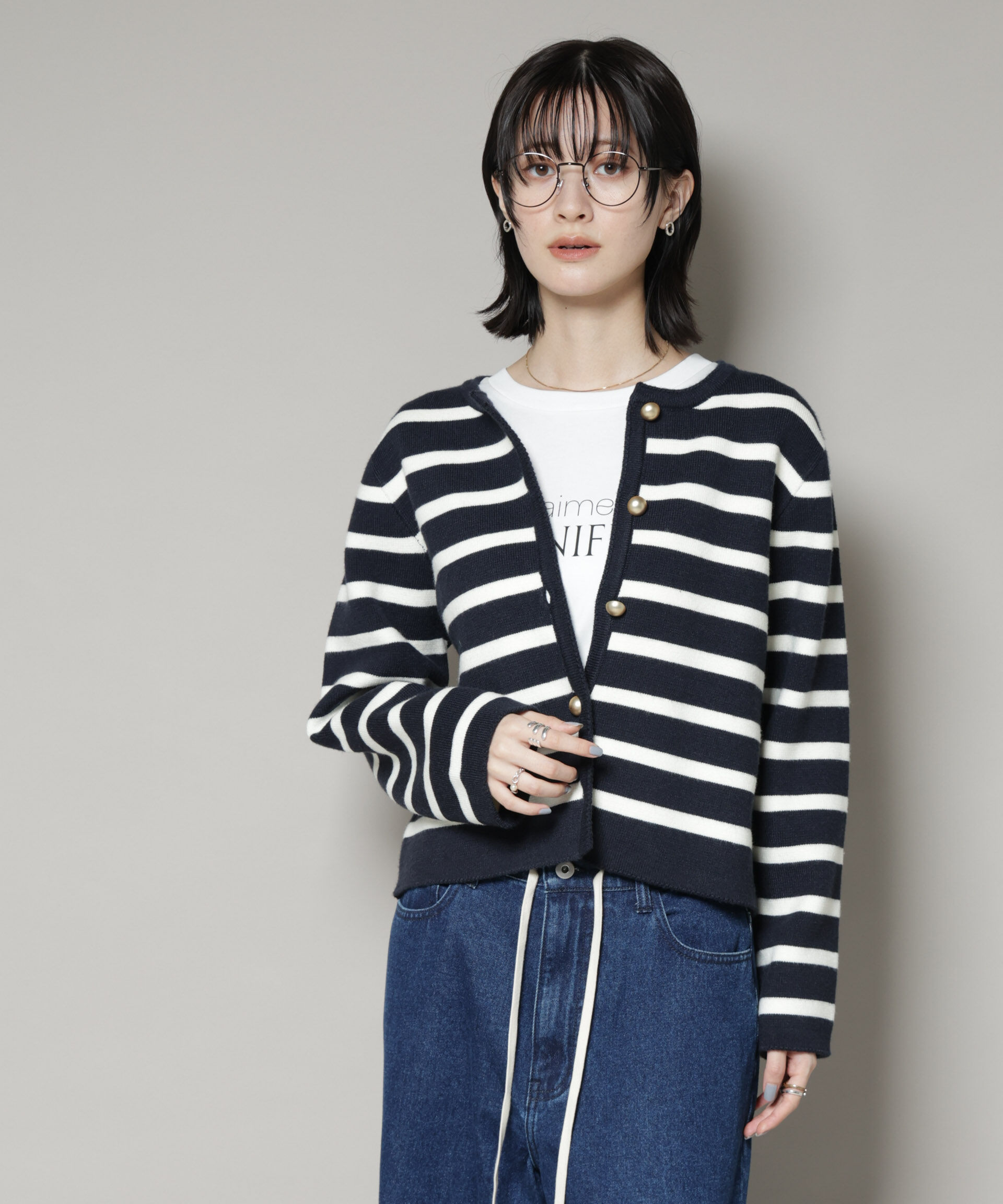 nano･universe「ミラノリブニットジャケット」|ニット・セーター|