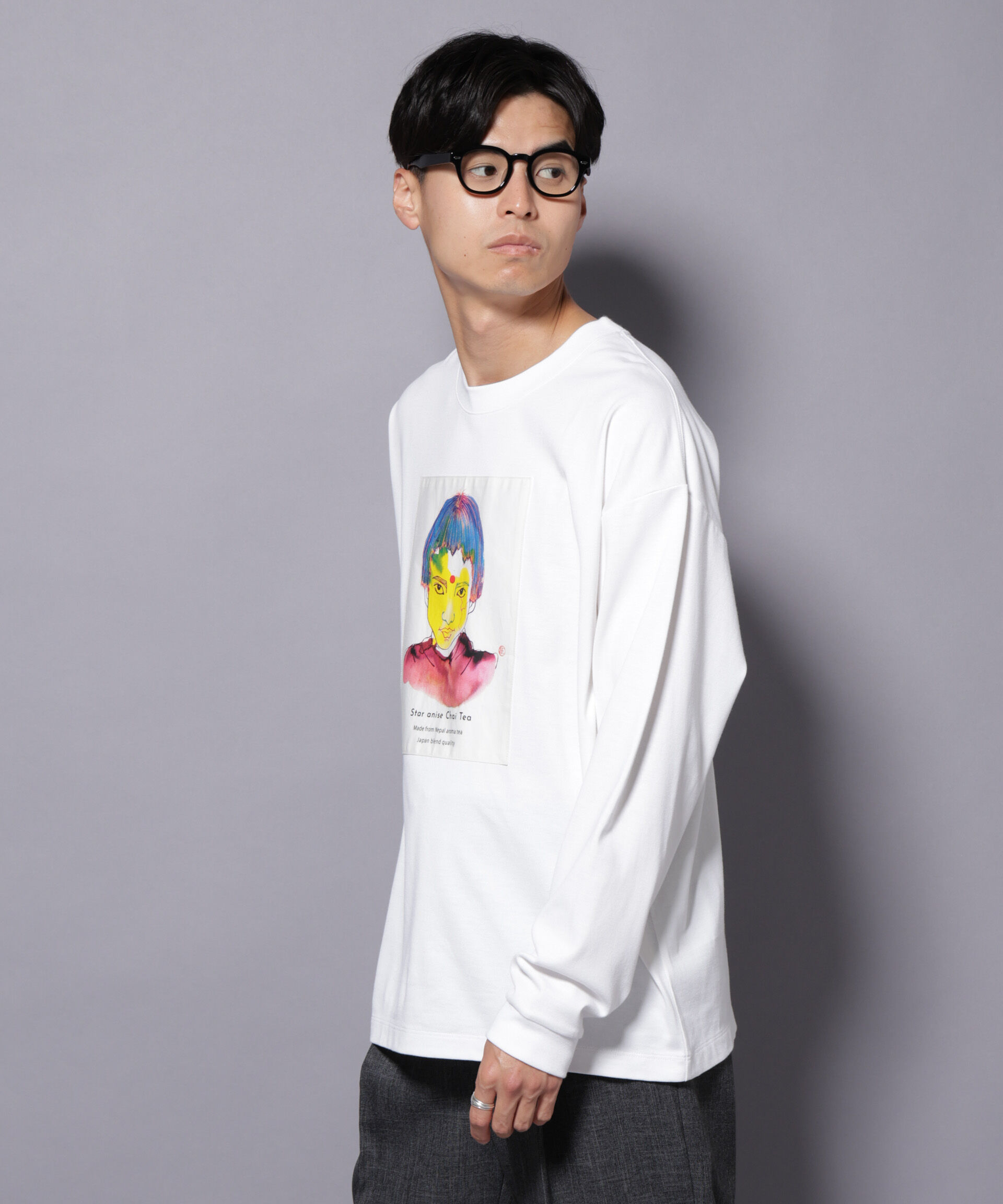 nano･universe「Anti Soaked(R)&times;SUNCHAIポートレート汗染み防止 Ｔシャツ長袖」|Tシャツ・カットソー|