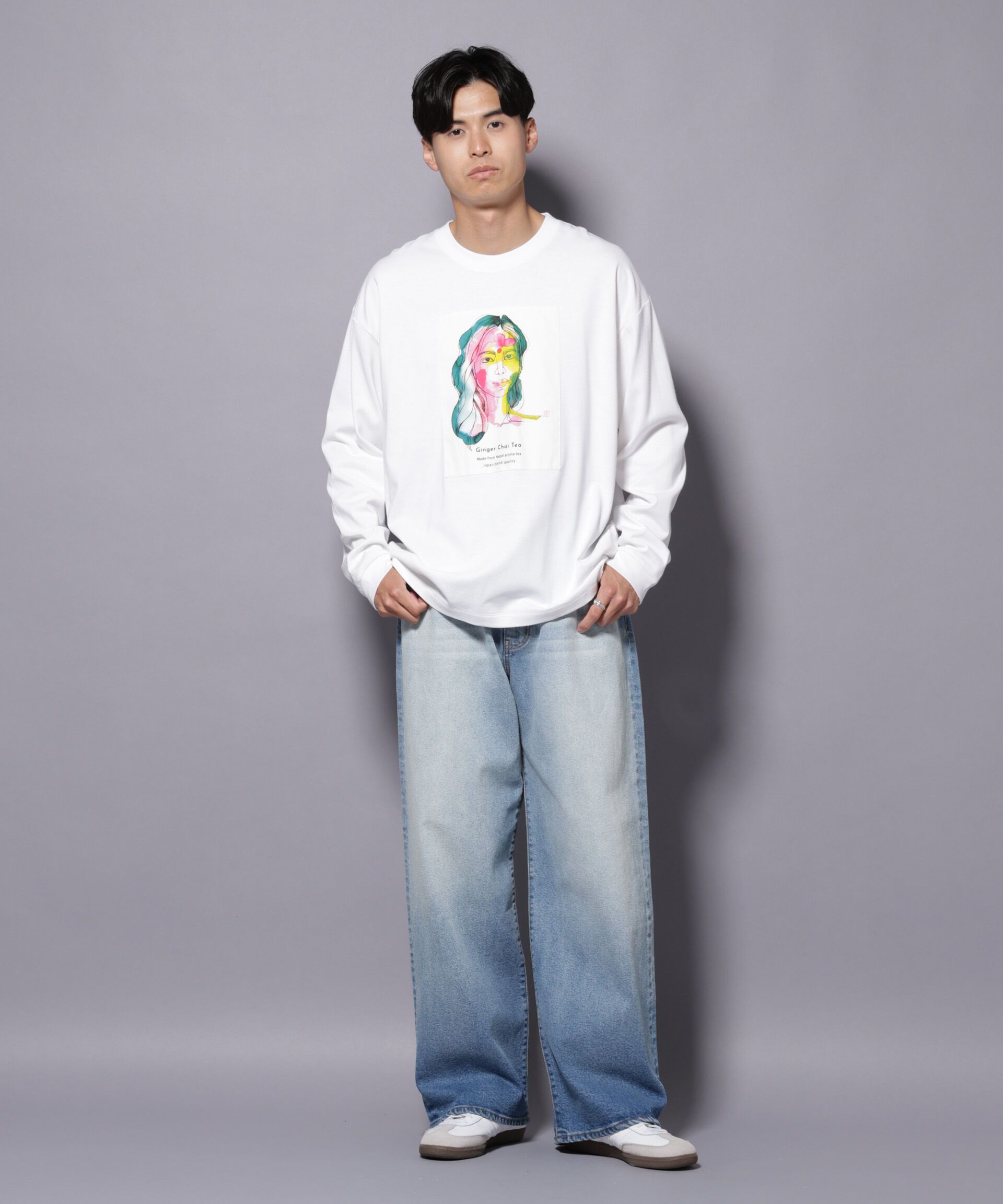 nano･universe「Anti Soaked(R)&times;SUNCHAIポートレート汗染み防止 Ｔシャツ長袖」|Tシャツ・カットソー|