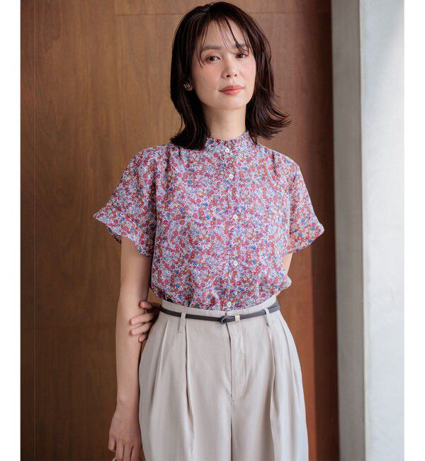組曲「フラワーガーデンプリント ブラウス」|シャツ・ブラウス|ﾍﾞｰｼﾞｭ