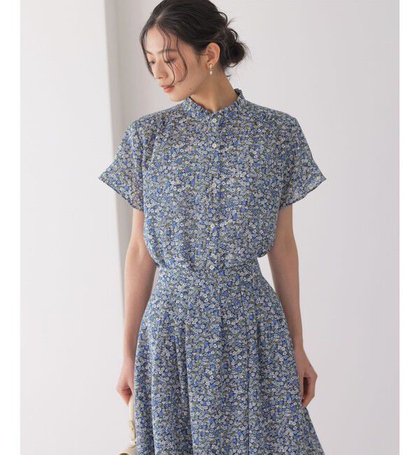 組曲「フラワーガーデンプリント ブラウス」|シャツ・ブラウス|