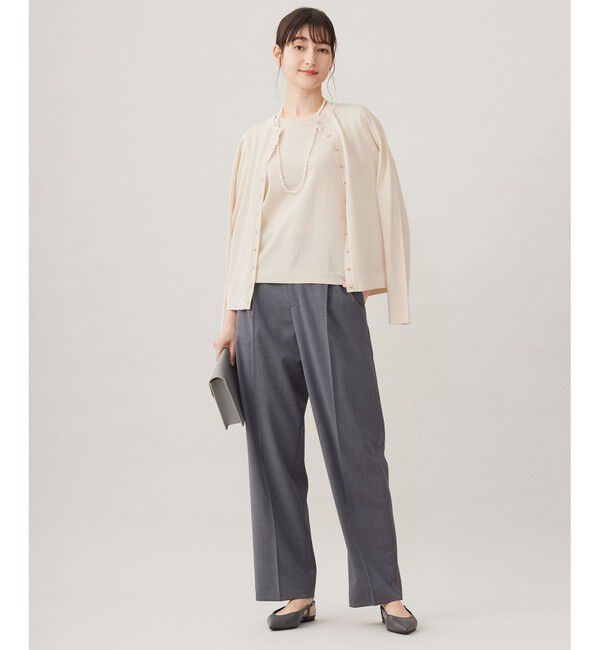 自由区「【洗える】TWラチネストレッチワイド パンツ」|その他|