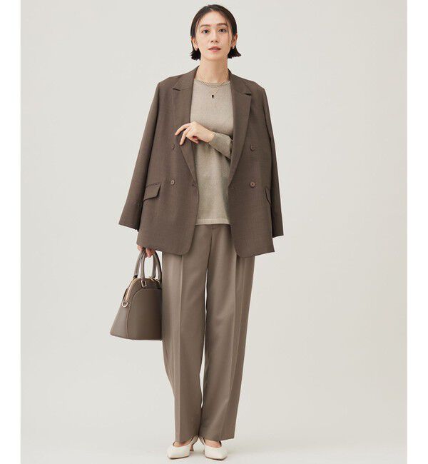 自由区「【洗える】TWラチネストレッチワイド パンツ」|その他|