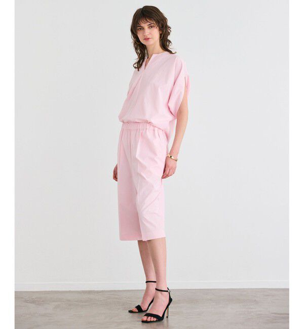 BEIGE,「【接触冷感/UVカット/洗える・BAILA 8.9月合併号掲載】YANN / Vスリットプルオーバーブラウス」|シャツ・ブラウス|