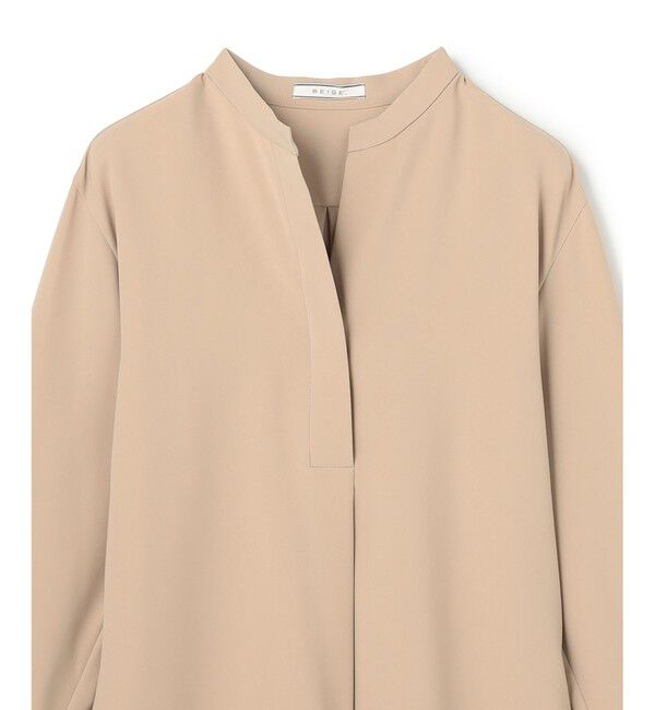 BEIGE,「【セットアップ対応】SPHENE / スタンドカラープルオーバーブラウス」|シャツ・ブラウス|