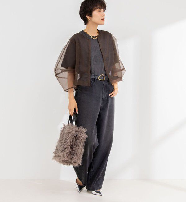 Rie Miller「ランタンスリーブシアー2WAYブラウス」|シャツ・ブラウス|