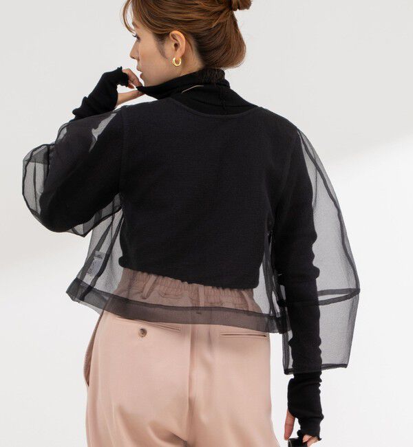 Rie Miller「ランタンスリーブシアー2WAYブラウス」|シャツ・ブラウス|