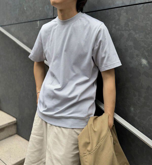 NOLLEY'S goodman「《ビジカジ対応》セミシルケットスムース ボーダードレスTシャツ 25SS」|Tシャツ・カットソー|