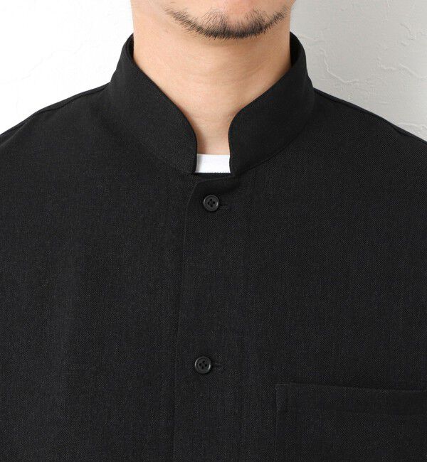 NOLLEY'S goodman「《セットアップ対応》LANATEC ウーステッドサージストレッチ マオカラーシャツブルゾン」|ブルゾン・スタジャン|