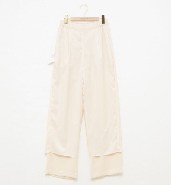 NOLLEY'S sophi「《セットアップ対応》ウォッシャブルダブルクロスサテンイージーワイドパンツ」|その他|