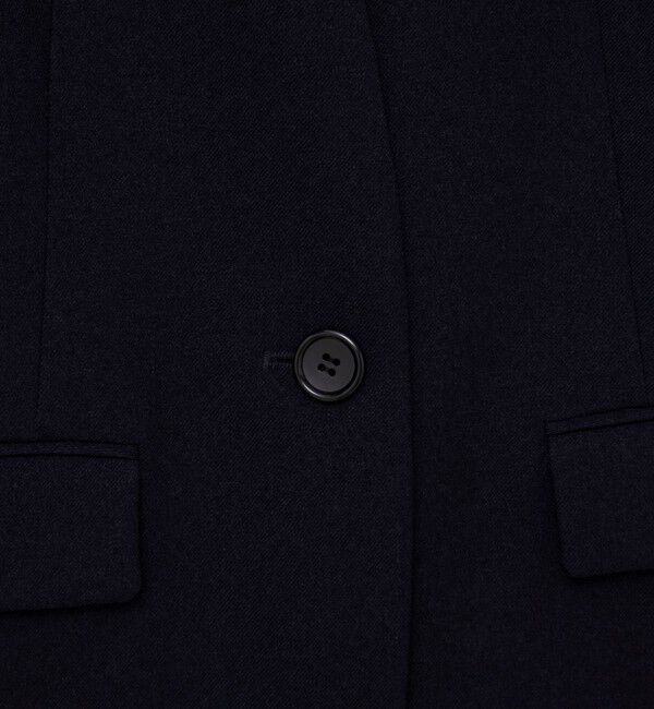 NOLLEY'S「《セットアップ対応》ウォッシャブルサージストレッチVネックジャケット」|ノーカラージャケット|