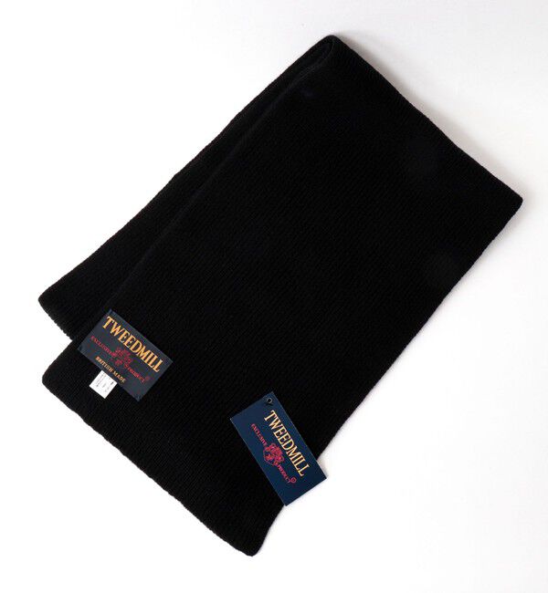 NOLLEY'S goodman「【TWEEDMILL/ツイードミル】別注ウールリブマフラー25」|マフラー|ブラック