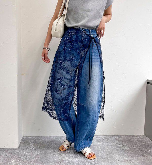 fredy emue「キラキラレイヤードラップスカート」|スカート|