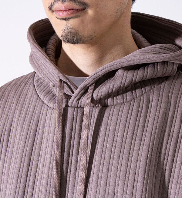 GLOSTER「【GLOSTER/グロスター】ストライプ キルティング  プルオーバーパーカー フーディ 」|パーカー|