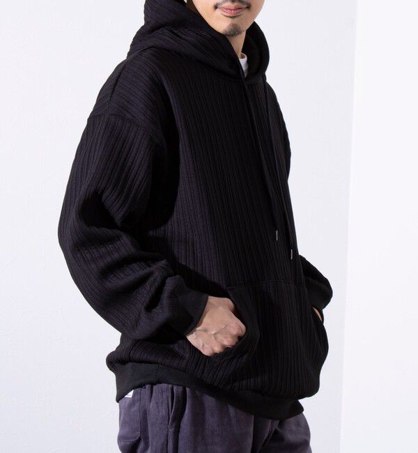 GLOSTER「【GLOSTER/グロスター】ストライプ キルティング  プルオーバーパーカー フーディ 」|パーカー|