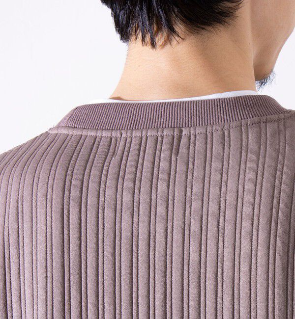 GLOSTER「【GLOSTER/グロスター】 ストライプ キルティング スウェット プルオーバー」|スウェット・ジャージ|