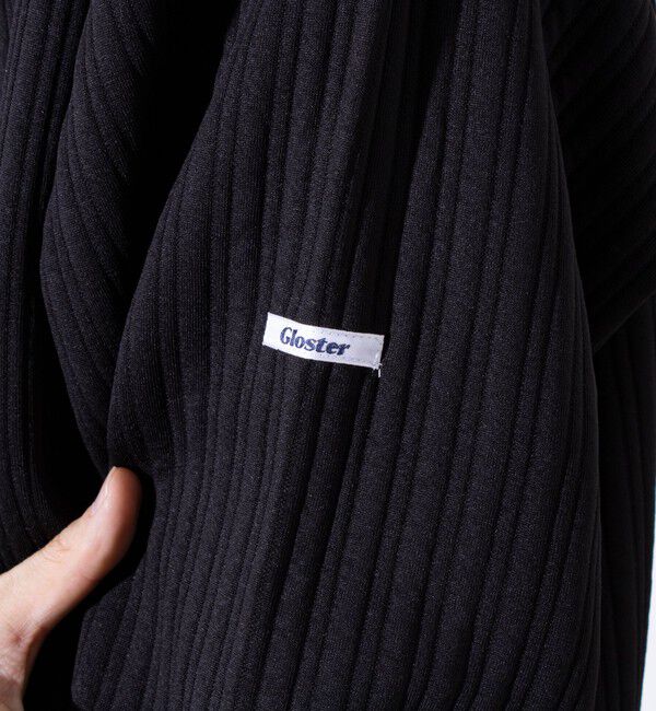 GLOSTER「【GLOSTER/グロスター】 ストライプ キルティング スウェット プルオーバー」|スウェット・ジャージ|