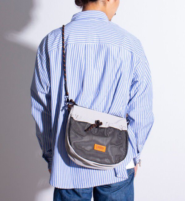 GLOSTER「【UNIVERSAL OVERALL】フロントメッシュ ザイルショルダーバッグ」|ショルダー・メッセンジャー|
