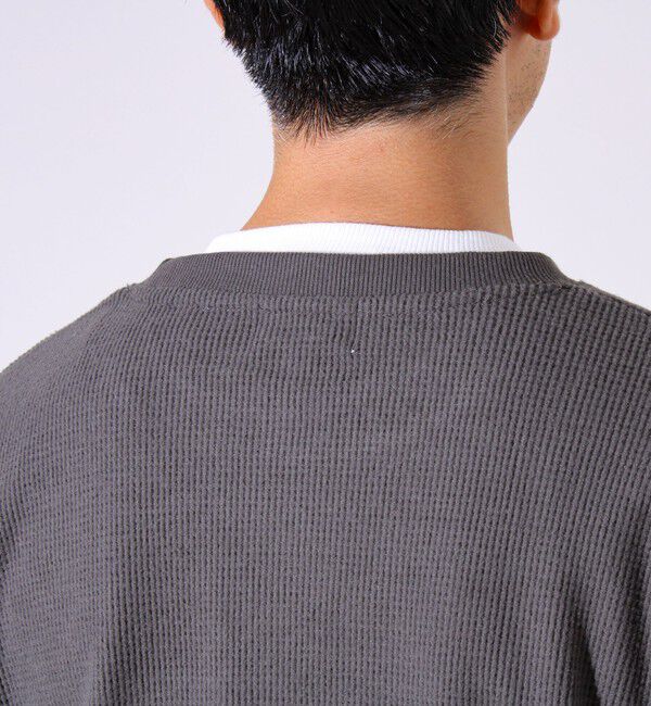 GLOSTER「【レイヤードに最適】起毛ワッフル 裾ドロストロンT」|Tシャツ・カットソー|