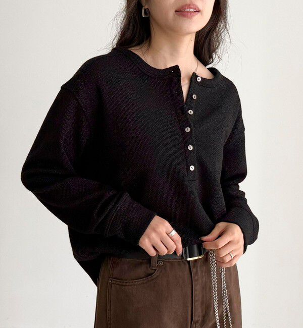 fredy emue「2WAYヘンリーラメプルオーバー」|Tシャツ・カットソー|