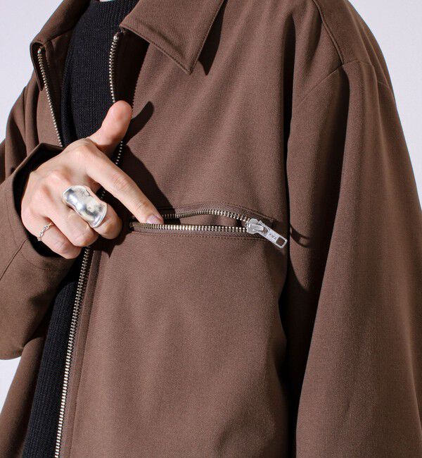 GLOSTER「【セットアップ対応】ウールライクジップジャケット」|ブルゾン・スタジャン|