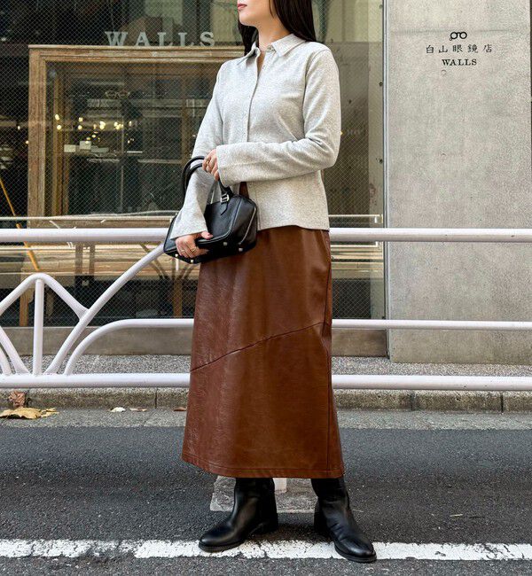 fredy emue「ヴィンテージライクレザースカート」|スカート|