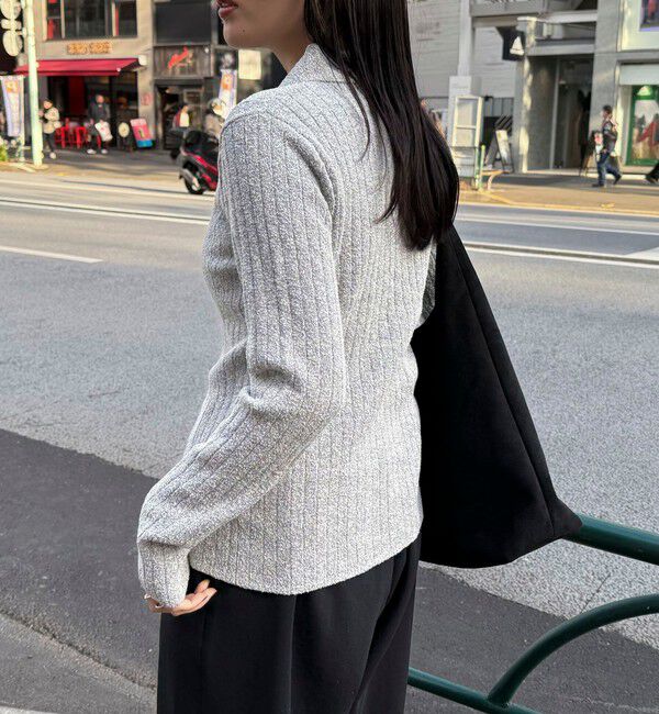 fredy emue「センタースリット衿付きプルオーバー」|ニット・セーター|