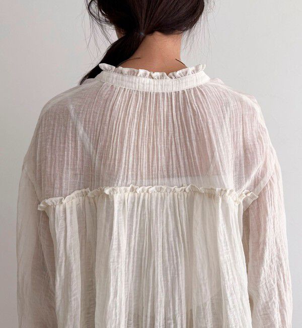 fredy emue「LINEN混シアー楊柳ブラウス」|シャツ・ブラウス|