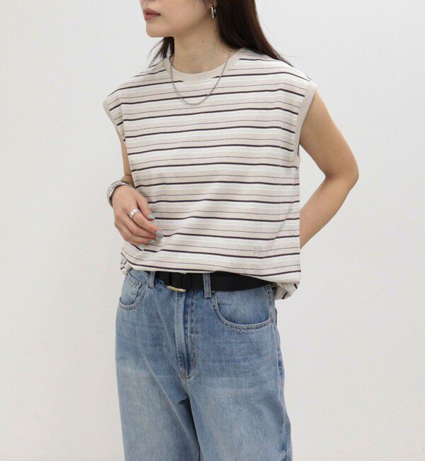 fredy emue「汗ジミ軽減天竺フレンチTシャツ」|Tシャツ・カットソー|ベージュ系その他